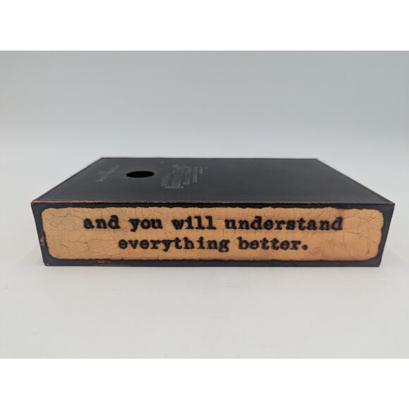 Houston Llew Spiritile Glass On Copper No. 208 Depth Perception Albert Einstein - Picture 4 of 6